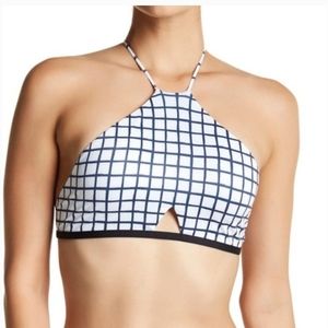 Tavik Grid Pattern Swimwear Top Size Large